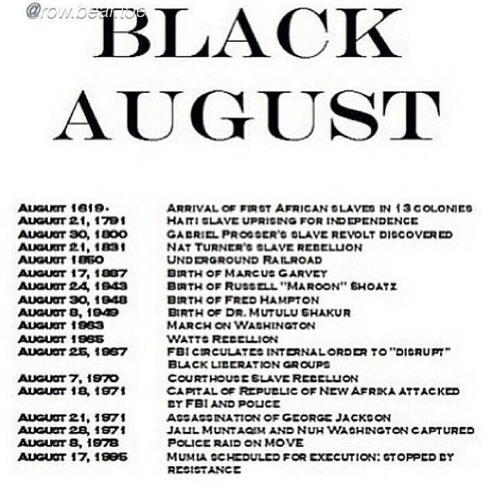 darvinasafo:  Happy Black History Month BLACK AUGUST. 