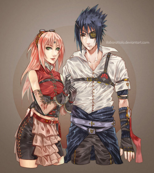 Steampunk AU: Sasusaku by ilaBarattolo