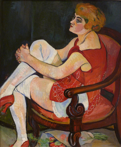 suzanne-valadon: Women in white stockings, 1924, Suzanne ValadonMedium: oil,canvas