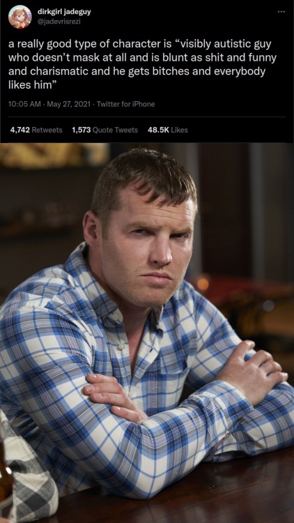 whatdoyoumeanitsnotawesome:gnawingstories:Letterkenny can be summed up as “Everyone wants to sleep with the most autistic guy in town” and I think that’s beautiful