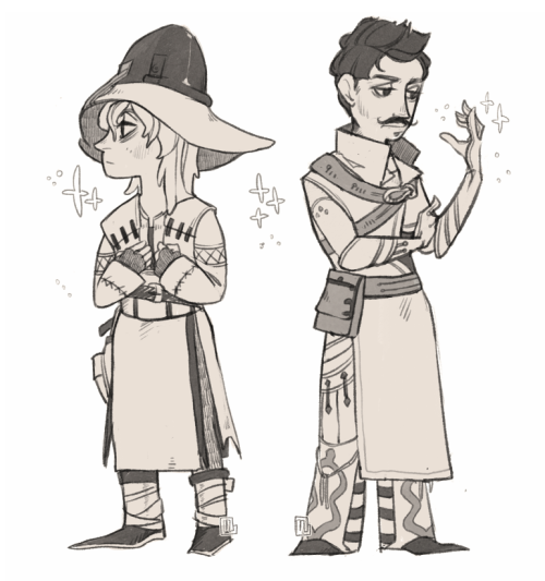 shidrome:  leafeared: DA:I A sparkly little spirit and a suave sir +*+ Limited time commissions for these over on twitter 