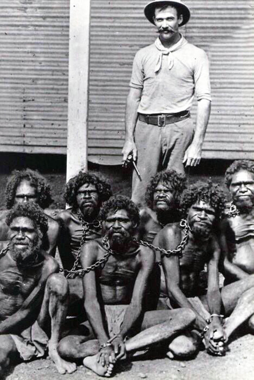Australian Aboriginals in chains at Wyndham Prison...