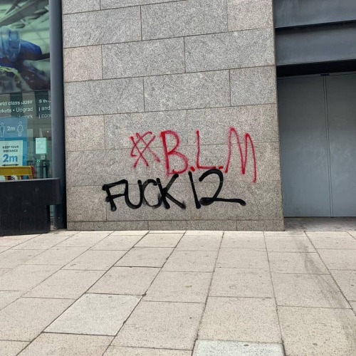 Black Lives Matter &amp; Anti-Cop graffiti seen around London following a George Floyd protest