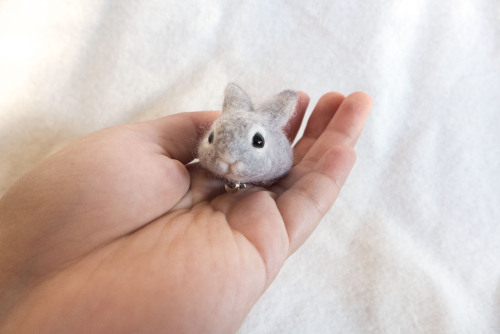 Tiny Bunny Brooch available at my Etsy shopA small grey child