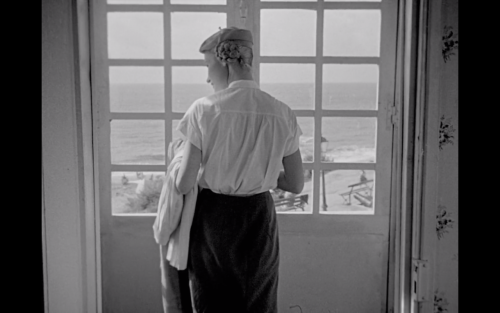 the-hulot-universe:Martine’s holiday with windows. (Mr Hulot’s Holiday, Tati, 1953)Portr