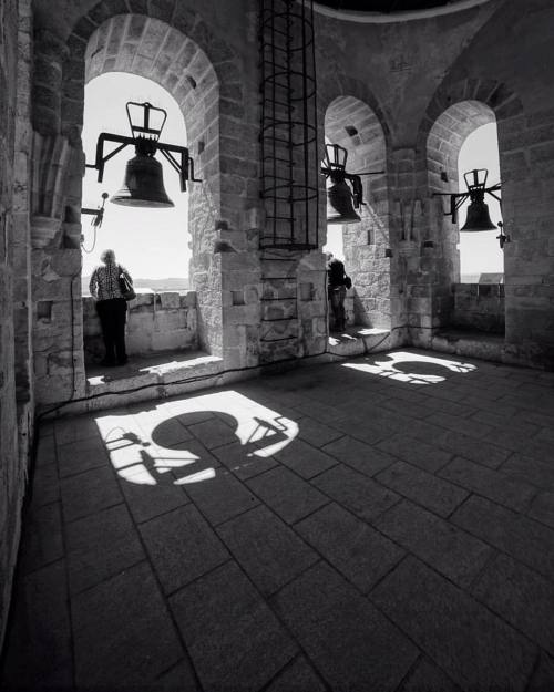 The bell tower of Santa Maria la Mayor, Trujillo #Trujillo #santamarialamayor #belltower #blackandwh