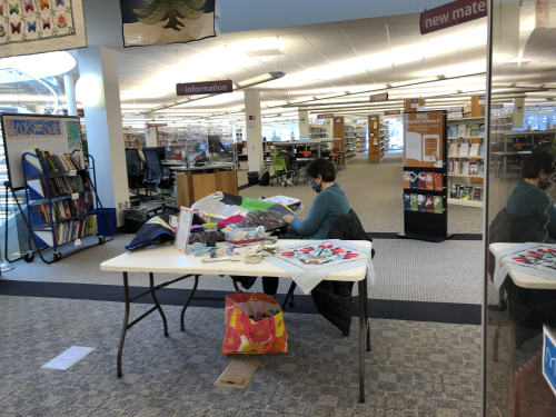 It’s Quilt Month at the Holland Public Library Traveling through Michigan, I stopped at severa