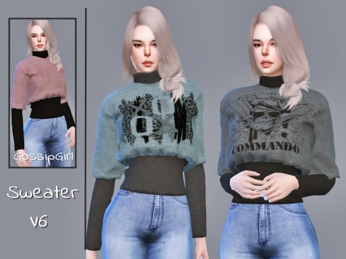 Sweater V6 *★*――――*★**★*――――*★**★*――――*★**★*――――*★*- 45 swatches - custom thumbnailPlease don`t: -