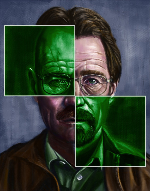 heisenbergchronicles:Breaking Bad portraits by Chris Rassiccia in Chandler, AZ Links: Web site / B