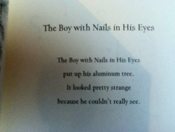 Carloschark:  The Boy With Nails In His Eyes.