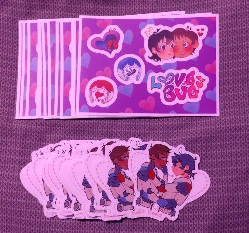 Stickers &amp; sticker sheets and charms &amp; standees arrived! That&rsquo;s right 