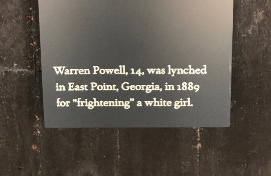 thatpettyblackgirl:  https://museumandmemorial.eji.org/  A gentle reminder that the “last lynchings” were between 1981-1991, so  it’s less than 40. The CRA act was passed 54 years ago. Not enough  people want to hear or remember that.   