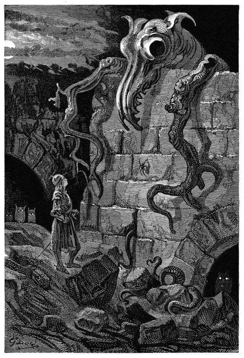 Gustave Doré illustration for the 1866 book, The Days of Chivalry or the Legend of Croquemitaine.How