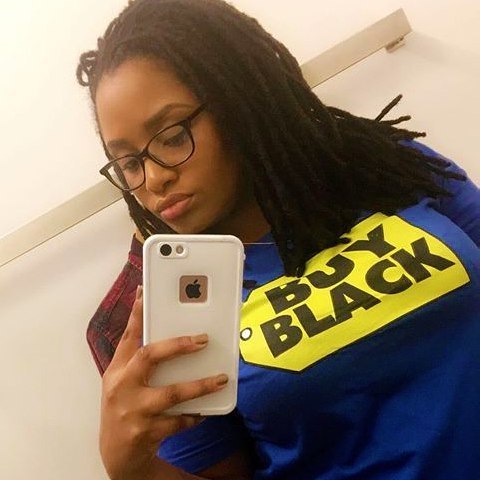 Big thanks to @blackgirlmajic_ for rocking our &ldquo;Buy Black&rdquo; tee and shopping with