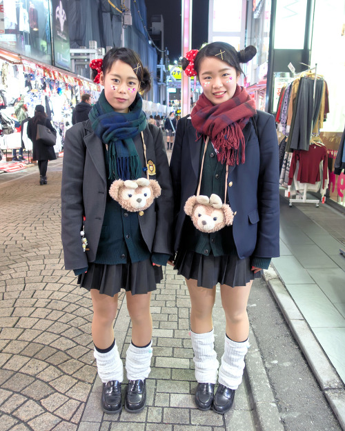 Friendly Japanese schoolgirls with cute styles and loose socks who we met on Takeshita Dori in Haraj