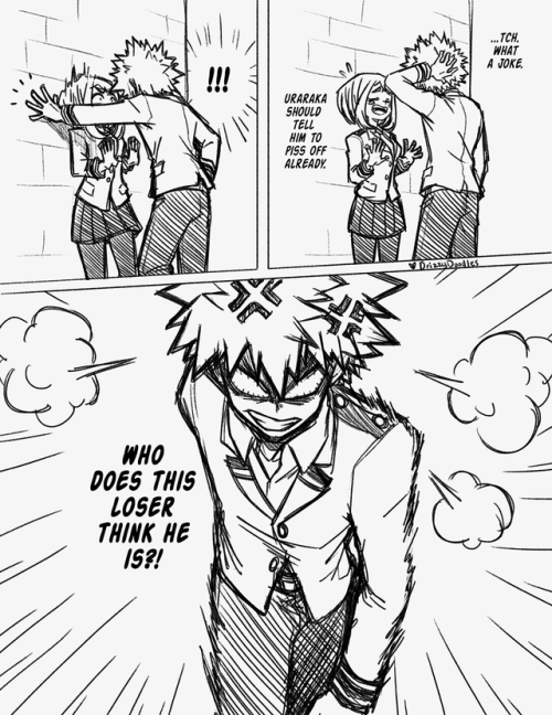 drizzydoodles:i forget how to comic.inspired by proto!Bakugou.My money&rsquo;s on canon Bakugou 