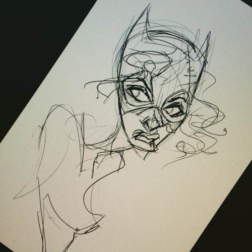 Catwoman #WIP sketch. Probably won’t finish. Just wanted to sketch. #batmanreturns #sketch #dr