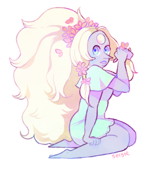 sergle:  since homegirl’s my birthstone, i made an opal as an early bday gift for myself! also because she’s CUTE and i’m GAY