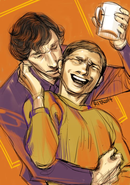 ritasherlock: My friend requested me “sherlock kissing john’s ear”, but It seems s