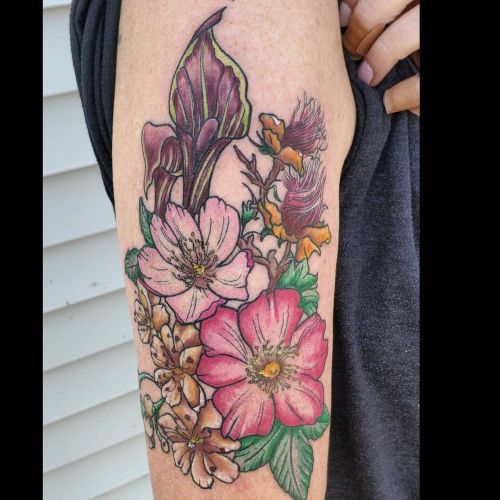<p>Finished up this floral piece for @heatherlaurelphotography today.   Thank you so much, it’s always great working with you! <br/>
.<br/>
#ladytattooer #thephoenix #copperphoenix #shelbyvilleindiana #indianapolistattoo #indylocal #do317 #indytattoo #circlecity #waverlycolorco #industryinks #yournewfavoriteink #artistictattoosupply #fkirons #indianaartist #wearesorrymom #flowers #floraltattoo #floral #colortattoo  (at Shelbyville, Indiana)<br/>
<a href="https://www.instagram.com/p/CSxPxWELsP3/?utm_medium=tumblr">https://www.instagram.com/p/CSxPxWELsP3/?utm_medium=tumblr</a></p>