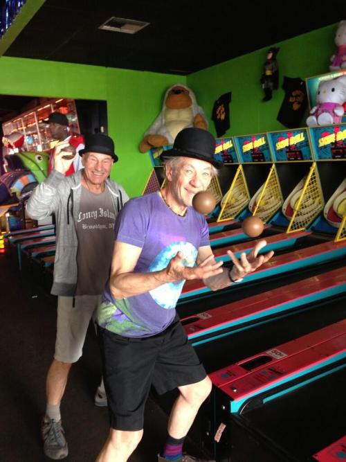 lunalovegouda:  sherlolly-ship:  savleighm:  The fact that Sir Patrick Stewart and Sir Ian Mckellen are best friends in real life makes me so happy x  This is forever the cutest thing! I mean captain Picard and Gandalf!And they’re both knighted!They’re