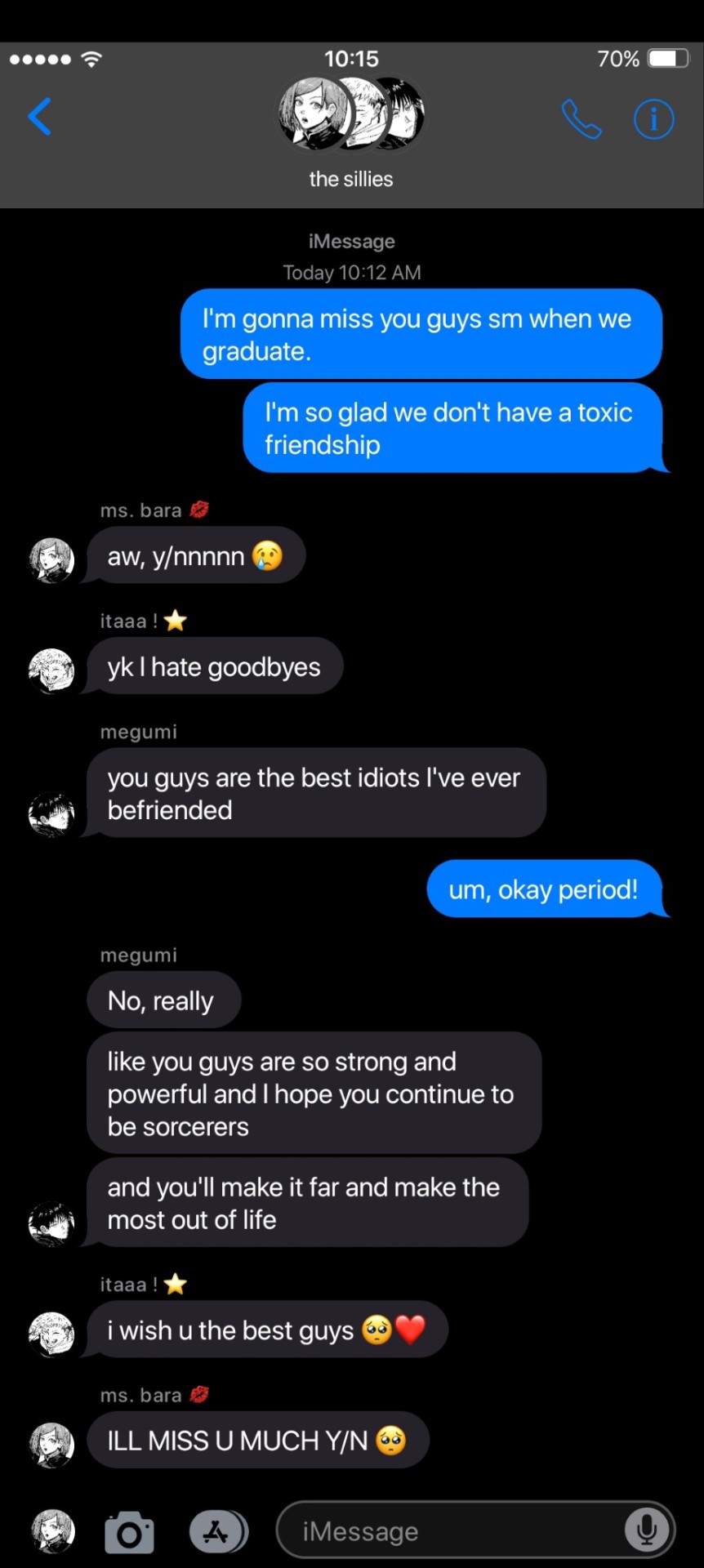 A Groupchat With Megumi, Yuji And Nobara!