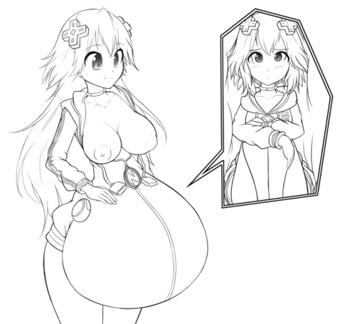 For this sketch it was requested I draw Adult Neptune with a belly full of regular Neptune. 