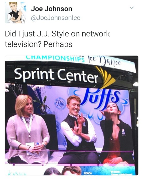 yourxweet-candy: Let me present to you my newly favorite skater Joe Johnson. He’s really awesome and I spent time marathoning his programs along with Karina Mantras ASDFGHJKL THEY ARE AWESOME OKAY! CHECK THEM OUT. (He is JJ as what he presents to be