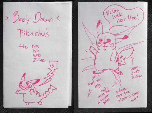 Zine 13: Badly Drawn Pikachus the NaNoWriZine