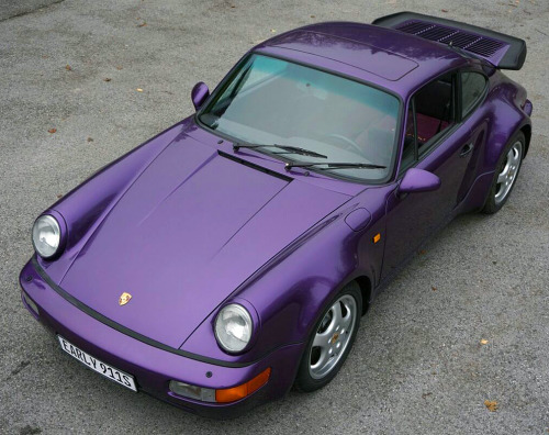 carsthatnevermadeitetc: Porsche 911 3.3 Turbo, 1991. A 965 series turbo finished in Clematis Metalli