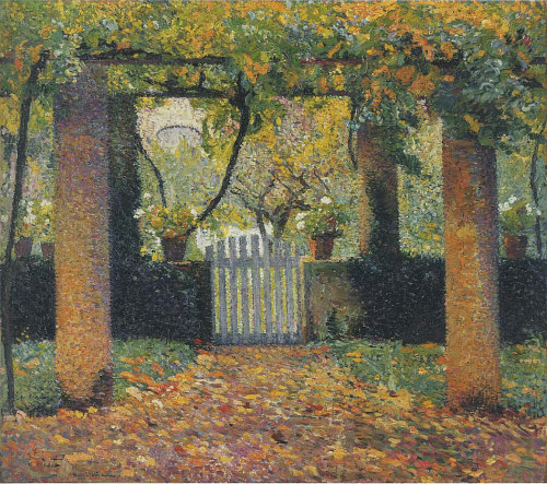 Garden door in Bower, 1920, Henri MartinMedium: oil,canvas