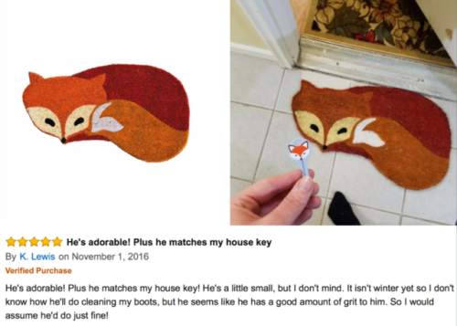 “He’s adorable! Plus he matches my house key!” 