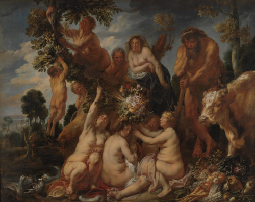 Achelous Defeated by Hercules. The Origin of the Cornucopia. (Allegory of Fruitfulness), Jacob Jorda