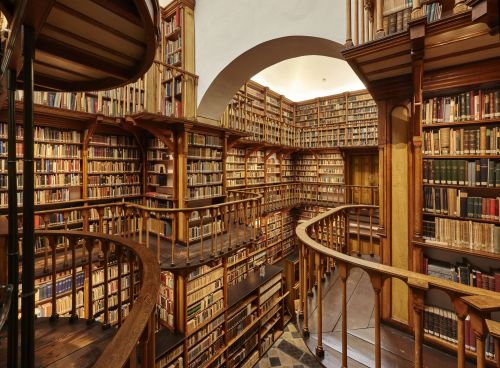 The Jesuit Library in Maria Laach Abbey near Andernach, Germany