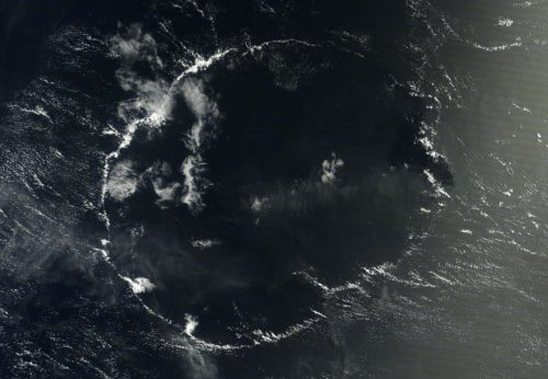 Circular cloud formation over the PacificNASA&rsquo;s TERRA satellite snapped an unusual formation o