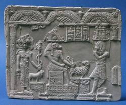 ishtargates:  Relief depicting a king making