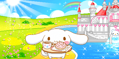 LINE 공식 스티커  Cinnamoroll Moving Backgrounds Example with GIF Animation