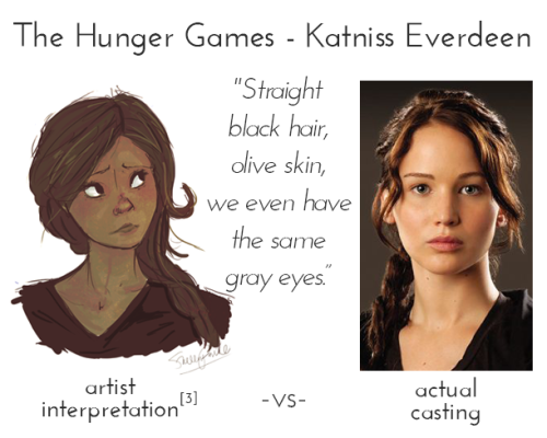 broheken:  pastel-gizibe:  bentohiro:  rroserade:  sources: [1] [2] [3] [4] also an addendum to the hunger games slide, when they put out a casting call for the role of Katniss, they specifically asked for only caucasian actors to audition, which left