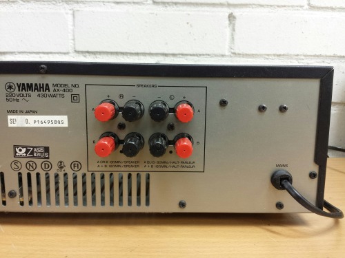 Yamaha AX-400 Natural Sound Stereo Integrated Amplifier, 1986