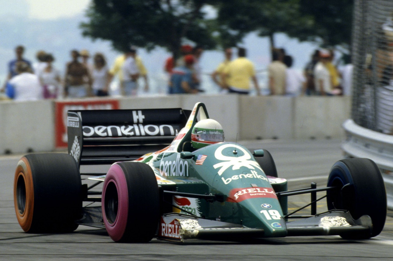 formula1history:  Teo Fabi - Benetton B186 - 1986 - United States GP East (Detroit)