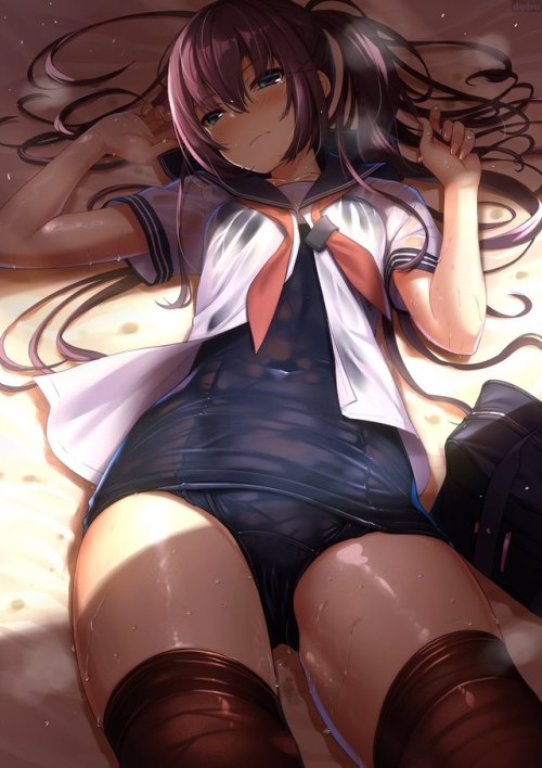 dobu（どぶねずみ）さんのツイート: &ldquo;放課後の委員長ちゃんも描きました えっちな差分は裏アカに… &rdquo;