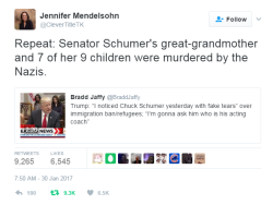 femininefreak: When you think that simply trying to reason with the other side will be enough reflect on this deeply pathological, inescapably cold response to Senator Schumer. 