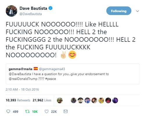 actorsallusionpresents:  seaofolives:  darkarfs: Big Dave. One of the good ones.   guys batista is honestly one of the greatest human beings alive ude  Dave Bautista cried when he got the role of Drax in GotG and then threw himself into acting classes