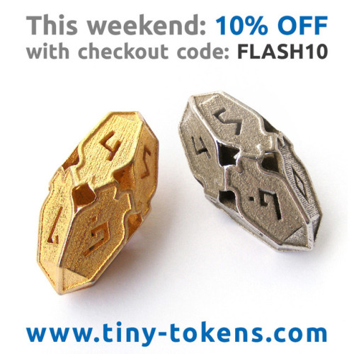 Use coupon code FLASH10 to get 10% discount on all my dice today! (Valid once per customer and throu