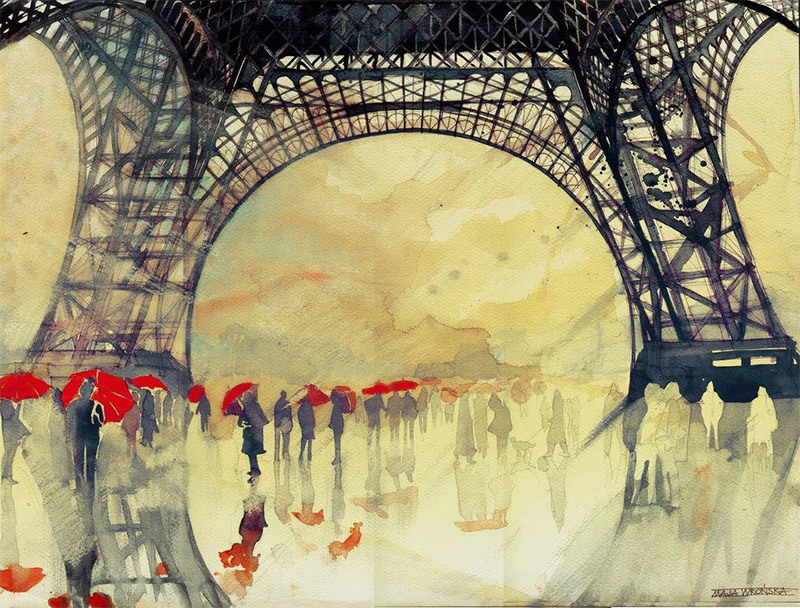asylum-art-2:   Flamboyant Architectural Paintings by Maja Wronska  DeviantART/ Behance/