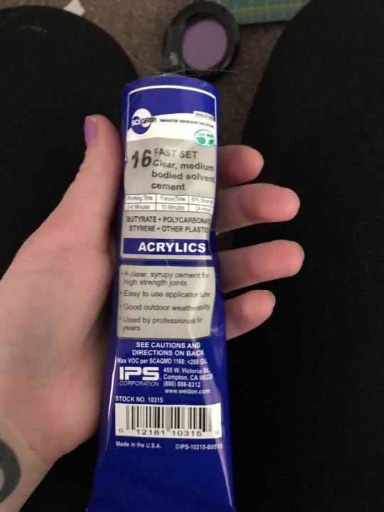 things you will need! -a spandex/lyrca white mask -black curtain grommets (I used Dritz, make sure they are 1 and 9/16 of an inch, but I’m sure there are other brands) -some kind of acrylic glue. please do NOT use super glue or really any other kind