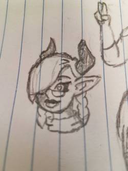 Headshot of the demoness I am working on