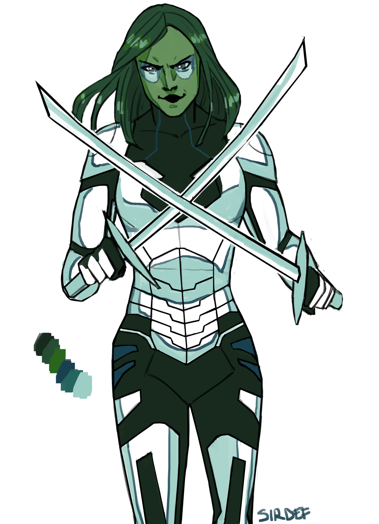sirdef:
“Gamora in #30, commissioned by clockworkgate!
”
A little disappointed that this isn’t the look of on-screen Gamora, but as long as there’s ass-kicking, I’m totally fine!