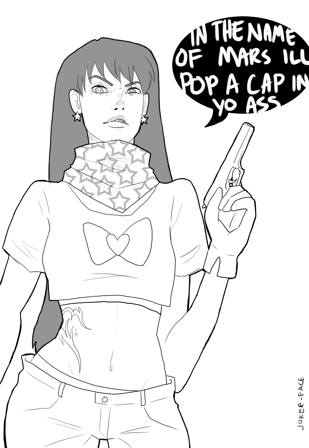 joker-face:  Sailor thugs, Moon and Mars. Inspired by this awesome drawing x 