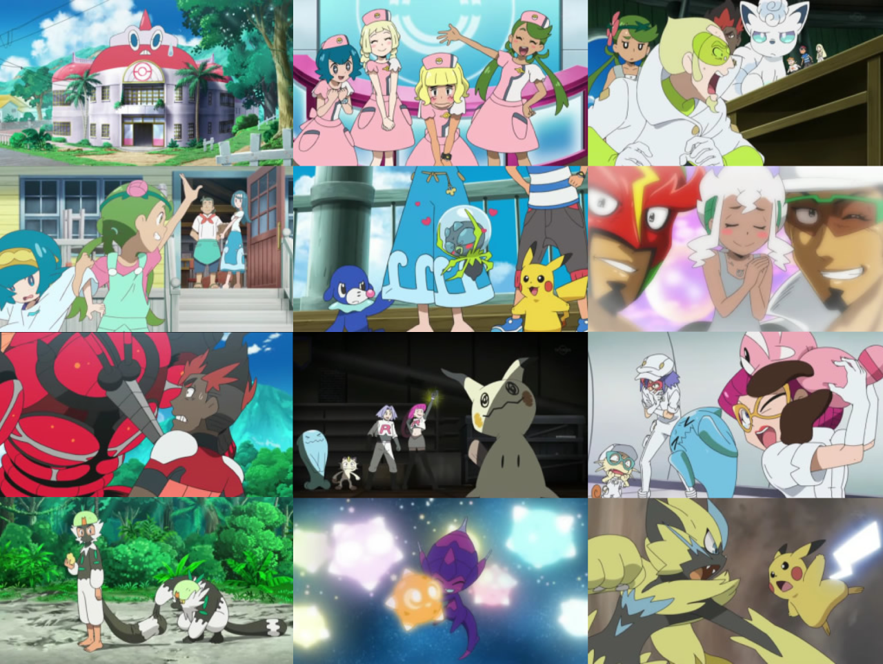 pokeaniepisodes: The Alola cast final group - Smiling Performer